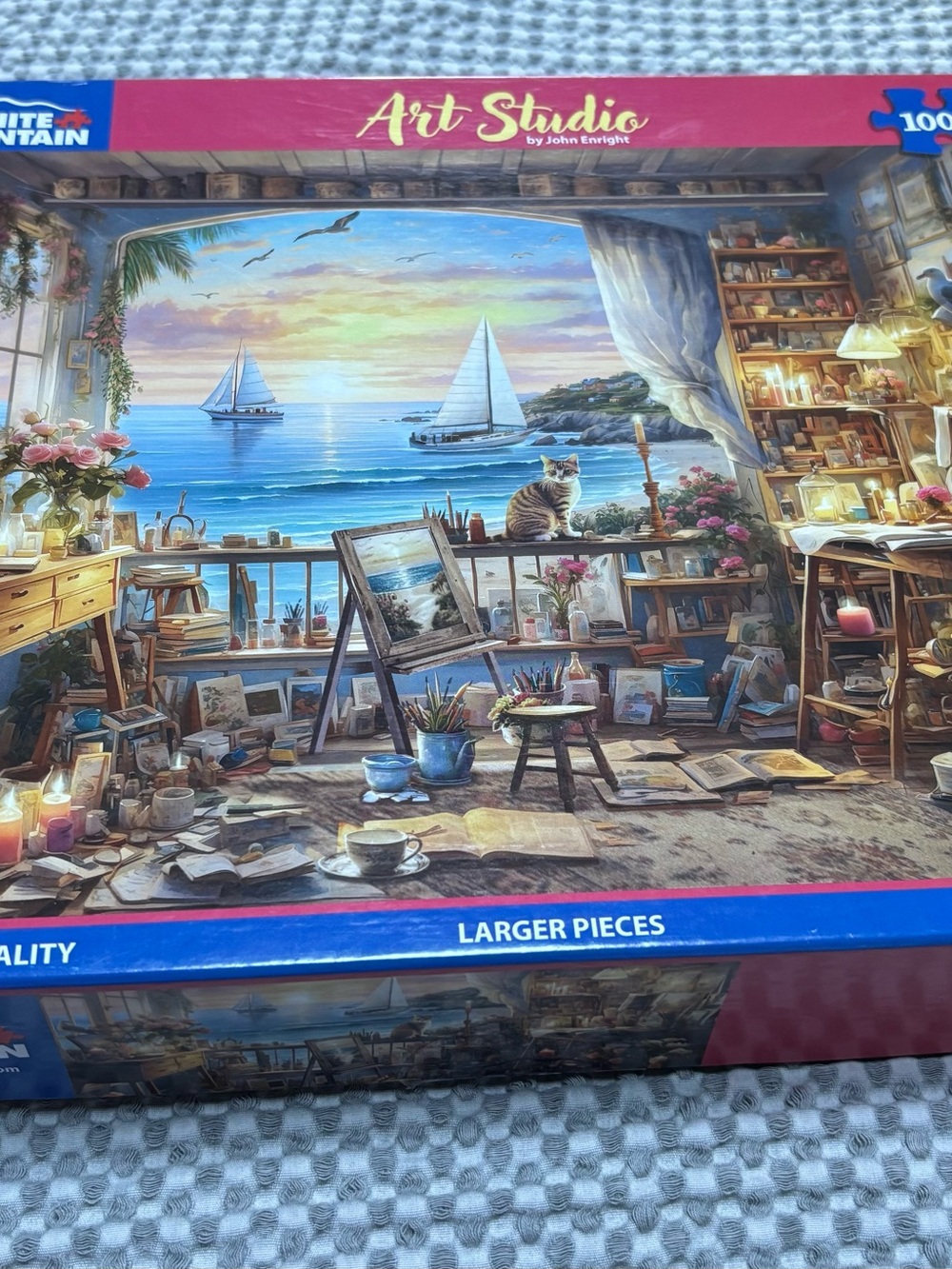 White Mountain Puzzles-Art Studio-Coastal Painter's View 1000 pc. Puzzle